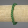Chrysoprase bracelet with smooth 6mm beads, 18 cm length, stretch