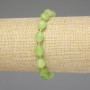 Bracelet Chrysoprase 'Olivine' Faceted Beads 9x8 mm ±, 3 mm beads ±, length 18 mm ±, stretch