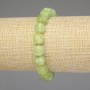 Chrysoprase Olivine Bracelet - Faceted Cube 8x8mm ±, 3mm Beads ±, Length 18mm ±, Stretch