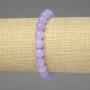 Lavender Amethyst Bracelet with Smooth 8mm Beads, Stretch, Length 18 cm