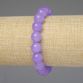 Lavender Amethyst Bracelet Smooth Bead 10mm +/- Length 18mm +/- Stretch