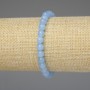 Aquamarine Bracelet Smooth Bead 6mm, Length 18mm, Stretch