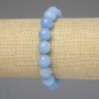 Aquamarine Bracelet, Smooth Bead 10mm+-, Length 18mm+- Stretch