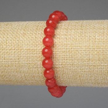 Tourmaline bracelet with smooth beads 8mm +/-; length 18mm +/- stretch