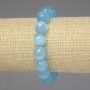 Bracelet Blue Cat's Eye smooth bead 12mm+-, length 18mm+- stretch