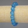 Bracelet Azure Cat's Eye Smooth Bead 2mm, 18mm Length, Stretch