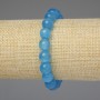Bracelet Azure Cat's Eye smooth 10mm beads, length 18mm +/- stretch