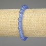 Blue Cat's Eye Bracelet with Smooth Beads 8mm, length 18mm, stretch