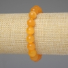 Yellow Cat's Eye Bracelet, Smooth Beads 10mm, Length ~18mm, Elastic