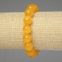 Yellow cat's eye bracelet Smooth Bead 12 mm +/-, length 18 mm +/- stretch
