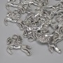 Pegasus pendant, silver-colored, diameter 16×17 mm, bail hole 2.4 mm, packaging 12 pcs