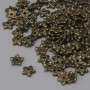 Bead cap findings in antique bronze color, diameter 6×1 mm, hole diameter about 1.1 mm, packaging 20 g (~90 pcs)