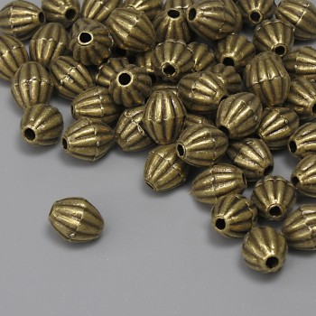 Bronze-colored bead insert findings, size 6×4.5 mm, hole diameter ~1.5 mm, packaging 51 pcs.