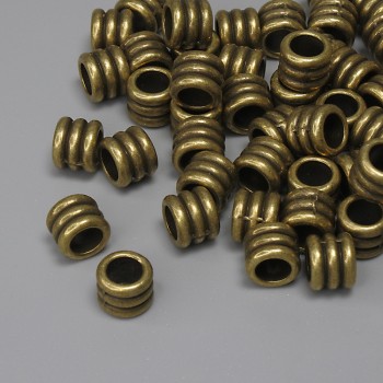 Bronze-colored bead insert, metal color bronze, diameter 5.5×4.5 mm, hole diameter 3.8 mm, packaging 45 pcs