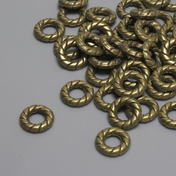 Bronze-colored bead insert findings, 7.5×2 mm, hole diameter approximately 3.7 mm, packaging 44 pcs.