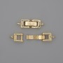 Clasp hardware, diameter 22x7 mm, gold-tone metal