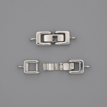Closure hardware, 22x7 mm diameter, silver metal color
