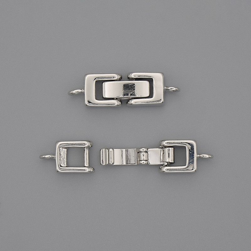 Closure hardware, 22x7 mm diameter, silver metal color