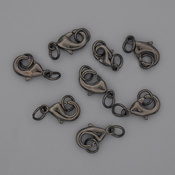 Carabiner Clasp 12×6 mm - Black Metal Color