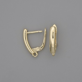 Gold-tone ear wires for earrings 18x3 mm - pair