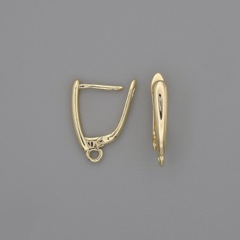 Gold-tone ear wires for earrings 18x3 mm - pair