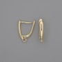 Gold-tone ear wires for earrings 18x3 mm - pair