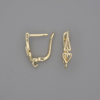 Gold-tone ear hooks for earrings 20x6 mm - pair