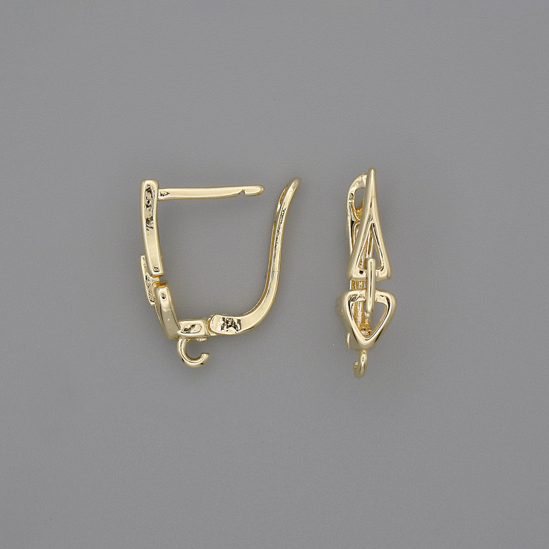 Gold-tone ear hooks for earrings 20x6 mm - pair