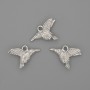 Hummingbird Pendant 19x15mm ± Silver-Colored Metal