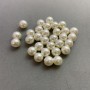 Beads 'Pearl-like' (acrylic) white, diameter 8mm +/- pack 12 pcs