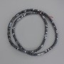 Hematite Beads, Faceted Square Rondelle 3×1.5 mm, on a strand, length 40 cm+
