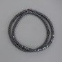 Hematite Beads, Square Rondel 4x2 mm ± on Thread, Length 40 cm+