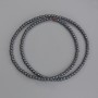 Hematite ball beads 3 mm on beading wire, length 40 cm+