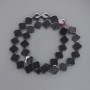 Hematite four-leaf-clover beads, 11x11 mm diameter ± on a thread, length 39 cm+