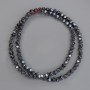 Hematite Beads, Faceted, 4x4 mm, on a fishing line, length 40 cm+