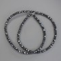 Faceted hematite beads, diameter 4x3.5 mm, on thread, length 40 cm