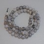 Agate 'Dragon's Veins' Beads, faceted round bead, 6 mm diameter, 37 cm length +/- on thread