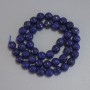 Lazurite Beads, Faceted Round Balls, 8 mm Diameter ±, 36 cm Length on Thread