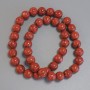 Sponge Coral Beads, ball-shaped, 10 mm diameter, about 40 cm long on thread