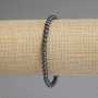 Hematite Bracelet, Smooth Bead 4 mm, 18 cm Length, Stretch