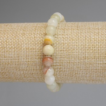 Onyx Bracelet with Smooth 8 mm Beads, Length 18 mm ± Stretch