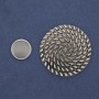 Magnetic Brooch Accent 40mm ± Silver-Tone Metal