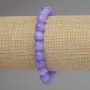 Aquamarine bracelet with smooth beads, 8 mm diameter, 18 cm length, stretch