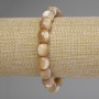 Mother-of-Pearl Barrel Bracelet, diameter 10×9.5 mm, 5 mm ±, length 18 cm, stretch