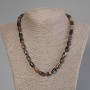 Barrel Agate Necklace, 12×8 mm beads, length 50 cm with clasp