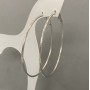 Hoop Earrings in Silver-Colored Metal, 60mm Diameter+