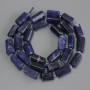 Faceted sodalite beads, diameter 11-13×6-7 mm ±, seed beads 3 mm ±, length 40 cm ± on thread