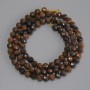 Tiger's Eye Beads - Faceted Round Bead, Diameter 4.5 mm, Length 39 cm on a thread
