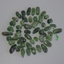 Jadeite Beads, Butterfly Chip Shape, Diameter 9-14×4-7 mm, 3 mm seed beads, Length about 43 cm on a thread