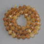Citrine beads, faceted rondelle, diameter 8x5 mm, 5 mm ±; seed beads 3 mm ±, length 37 cm ± on thread